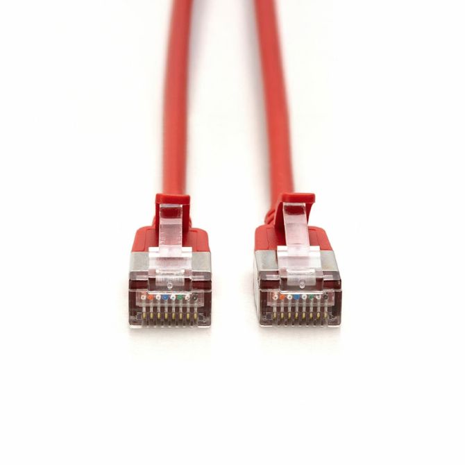 Digitus patch slim FTP CAT.6A  3m rdeč 2