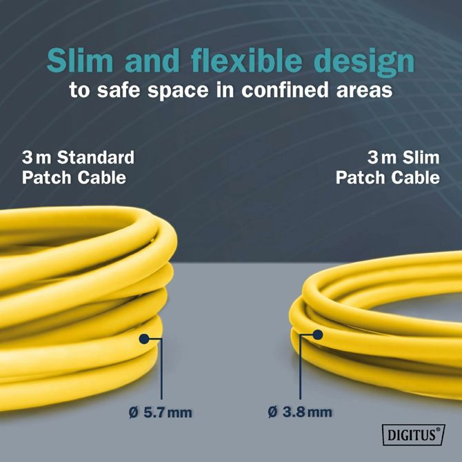 Digitus patch slim FTP CAT.6A  5m rumen 4