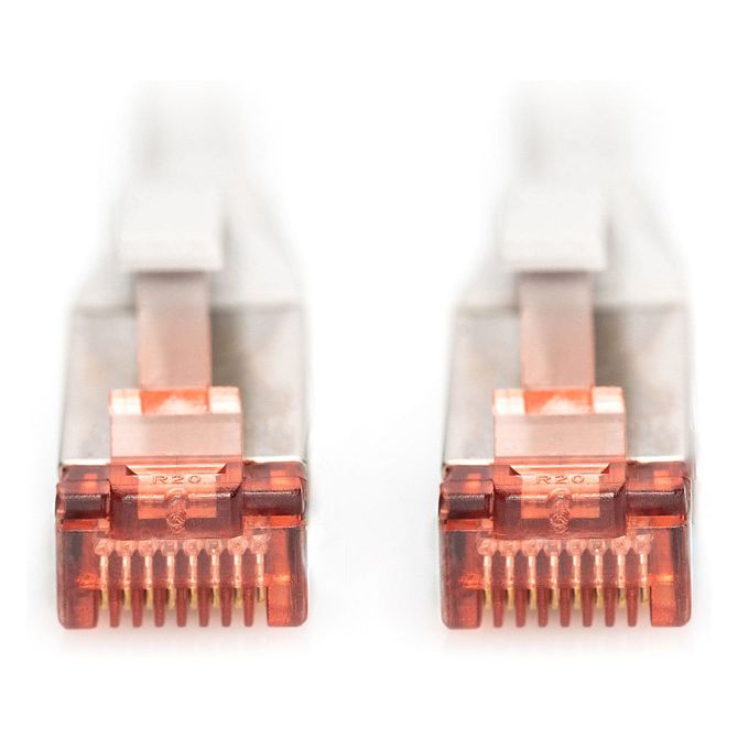 DIGITUS patch kabel Cat6 S/FTP 2xRJ45 1,5 m siv, zaščita ročice 2