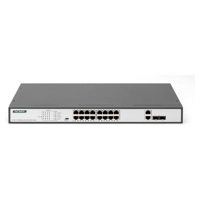 DIGITUS stikalo 16-port 10/100 250W PoE neupravljano črno 3