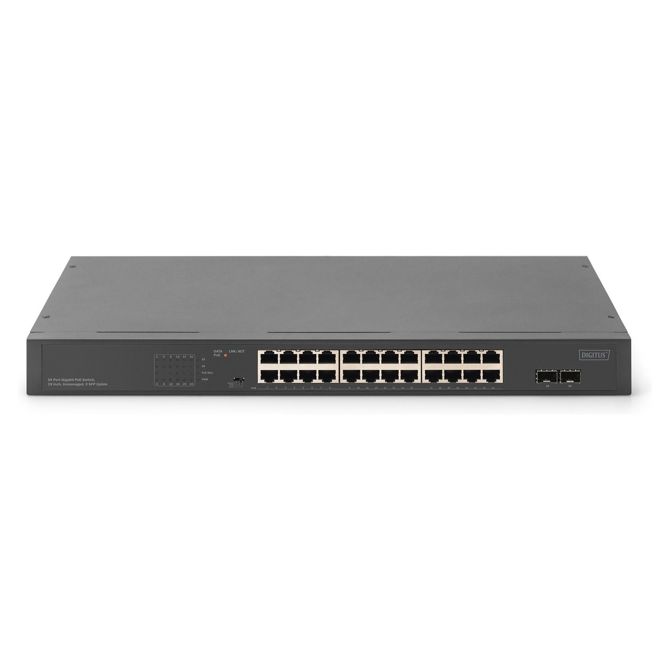 DIGITUS stikalo 24-port gigabit neupravljano črno 2