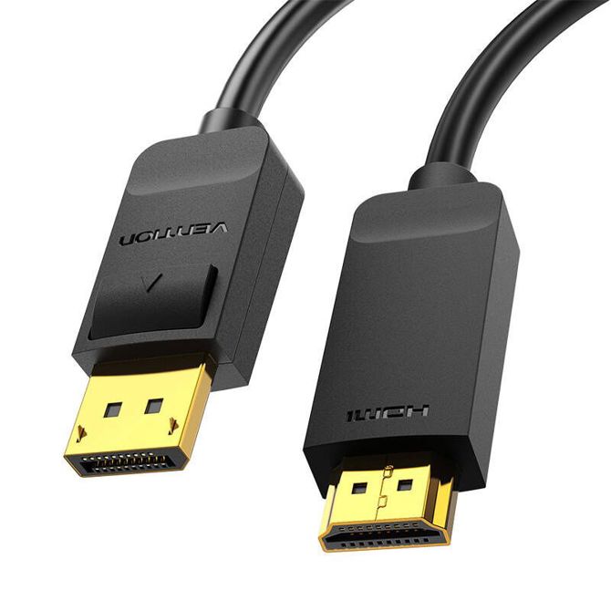 DisplayPort 1.2 v HDMI 1.4 kabel Vention HAGBH 2m, 4K 30Hz (črn) 2