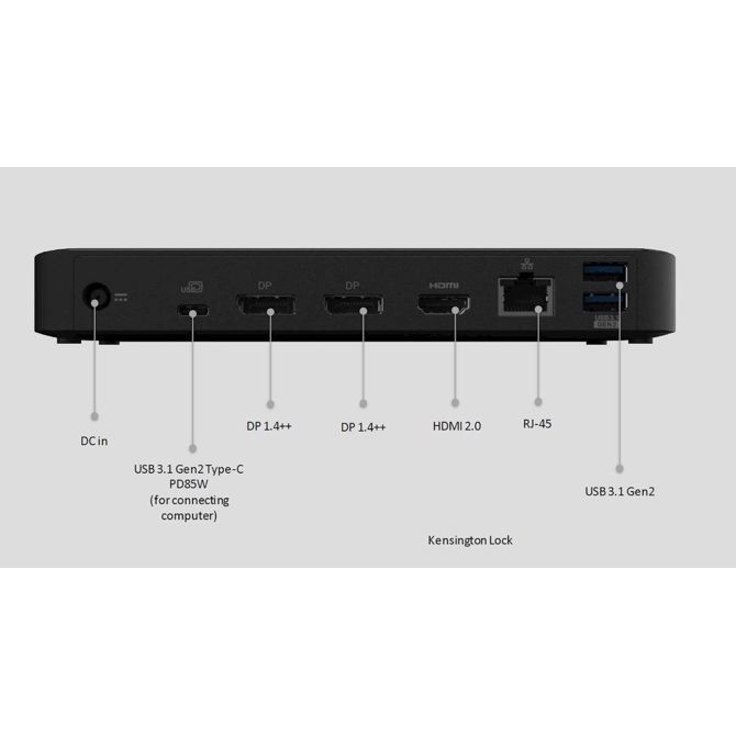 Docking postaja za prenosnike Acer Docking station GP.DCK11.003 črna, USB-C, HDMI 2.0, 2x DisplayPort, LAN 4