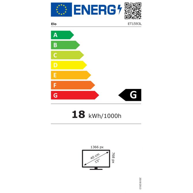 Elo Touch Solutions Elo 1594L - LCD-monitor - 39,6 cm (15,6 palcev) - odprt okvir - zaslon na dotik - 1920 x 1080 Full HD (1080p) 6