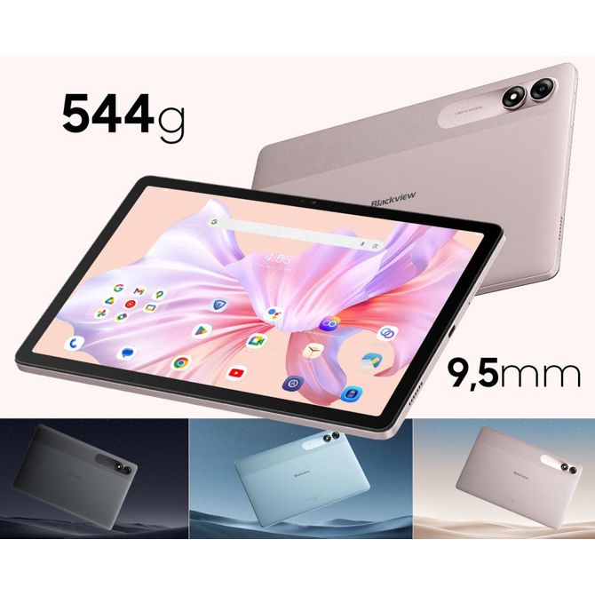 Tablični računalnik Blackview TAB 90, 10,92, 4G LTE, 8 GB + 128 GB, IPS, HD, Android, 8200 mAh, Wi-Fi 5, Bluetooth, Dual SIM, zvočniki, + ovitek, siv (Ink Gray) 2