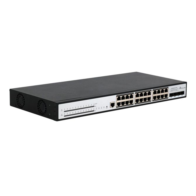 Extralink Chiron Pro | PoE Switch | 24x RJ45 1000Mb/s PoE, 4x SFP+, L3, managed, 370W 3