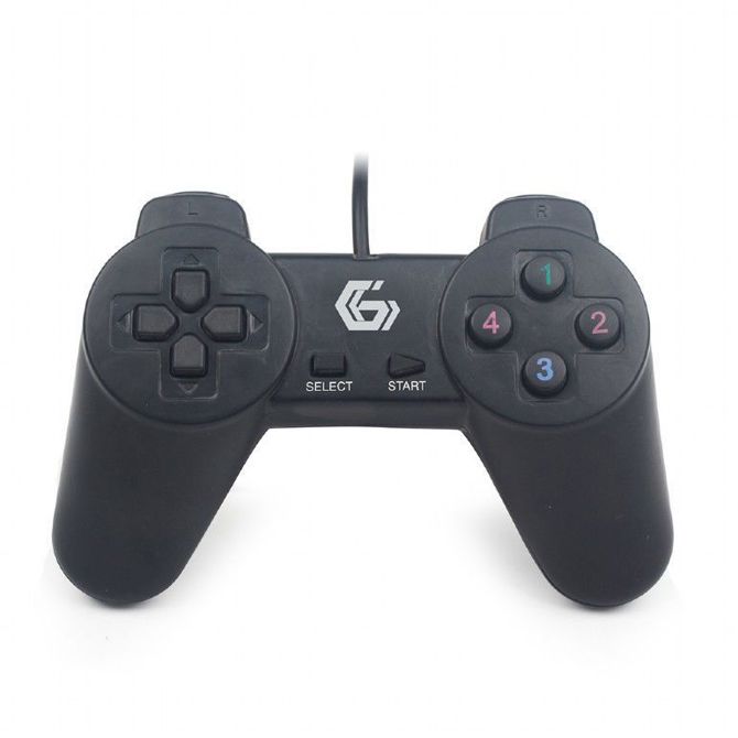 Igralni plošček Gembird JPD-UB-01 USB žični, 10 gumbov, 4-smerna D-pad, ergonomska oblika, 145 cm kabel, za PC 2