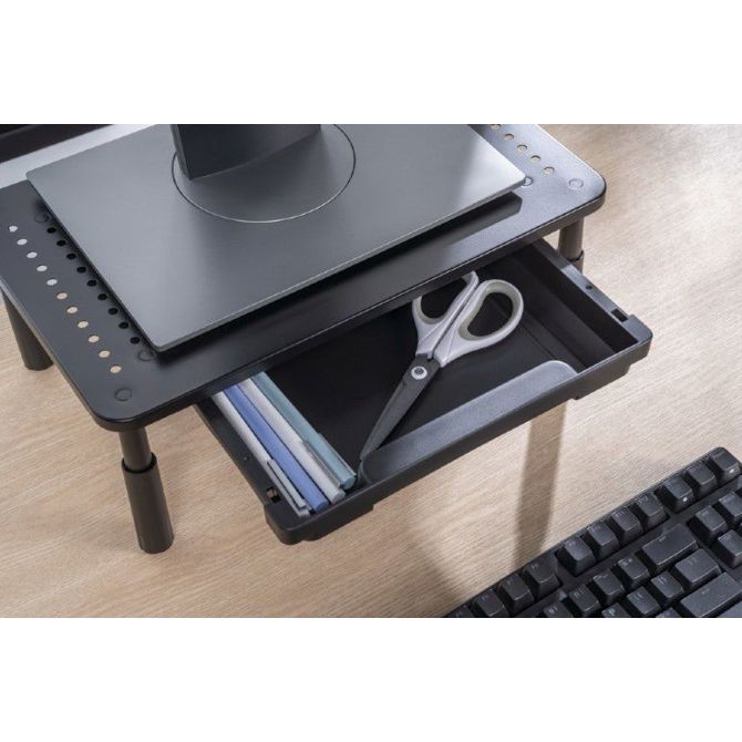 Gembird MS-TABLE-D-01 nastavljivo stojalo za monitor s predalom, 20kg, kovinsko 4