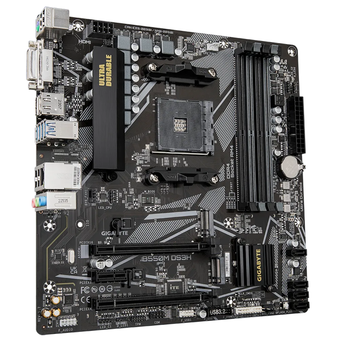 GIGABYTE B550M DS3H, DDR4, SATA3, USB3.2Gen1, HDMI, AM4 mATX - B550M DS3H 1.7 2wb3q2otgiv 5