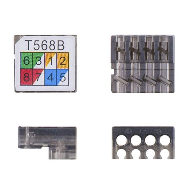 GOOBAY CAT 6 2xRJ45 LAN STP IDC rdeč kabelski priključek 4