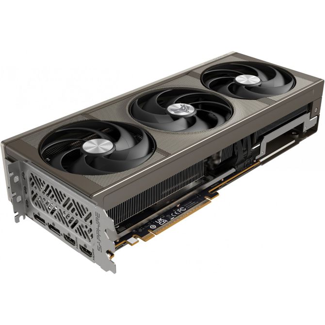 Grafična kartica Sapphire Radeon RX 9070 Nitro+ Gaming OC (siva, RDNA4, GDDR6, 3x DisplayPort, 1x HDMI) 2
