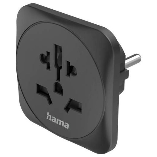 Hama 00223454 potovalni adapter  Reiseadapter Typ E und F, 3-polig, universal, Welt nach Europa, Schwarz 2