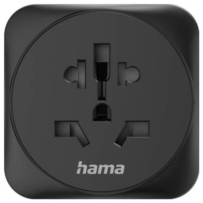 Hama 00223454 potovalni adapter  Reiseadapter Typ E und F, 3-polig, universal, Welt nach Europa, Schwarz 3