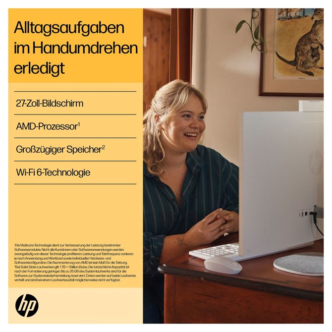 Računalnik AiO HP 27-cr0007ng AMD R5-7520U/16GB/SSD 512GB NVMe/DE/Win11Home 6