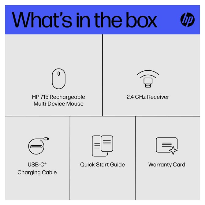 Miška HP 715 polnilna večnamenska miška Bluetooth 4