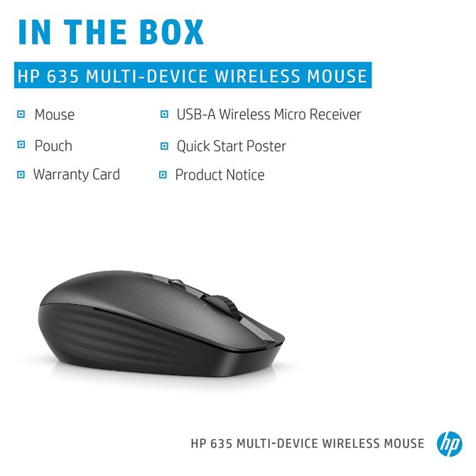 Črna brezžična miška HP Multi-Device 635 3