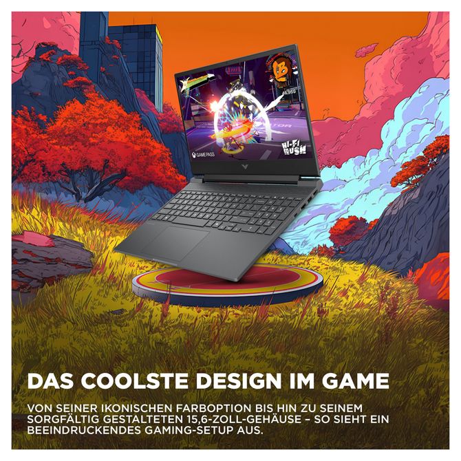 Prenosni računalnik HP Victus 15-fb3470ng, 39,6cm (15,6) FHD 144Hz IPS R7-7445H, 16GB RAM, 512GB SSD, RTX 4050, DE, brez OS, črna 3