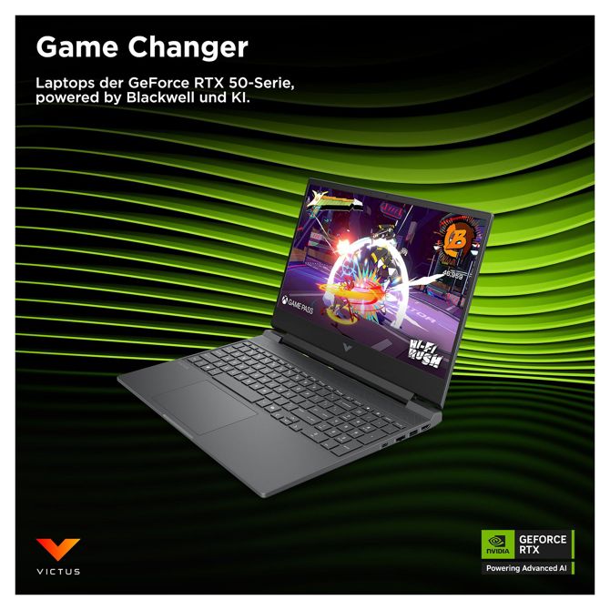 Prenosni računalnik HP Victus 15-fb3470ng, 39,6cm (15,6) FHD 144Hz IPS R7-7445H, 16GB RAM, 512GB SSD, RTX 4050, DE, brez OS, črna 4