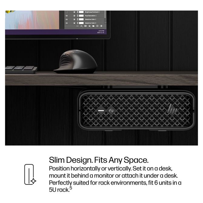 Namizni računalnik HP Z2 Mini G1i Intel Core Ultra 5, 16GB DDR5, 512GB SSD, NVIDIA RTX A400, Windows 11 Pro 6
