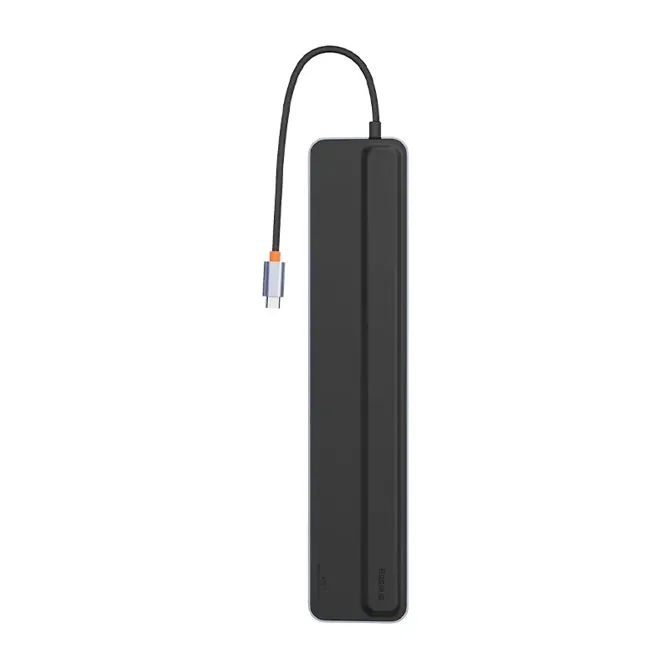 Hub 12w1 Baseus EliteJoy Gen2 series USB-C do 2xHDMI+ 3xUSB 3.0+ PD+ DP+ SD/TF+ RJ45+Type-C+ 3,5 mm (temno siva) 3
