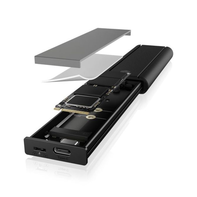 IcyBox IB-1807MT-C31 ohišje za 1x M.2 NVMe SSD z vmesnikom USB-C 3.2 in zaščito pred pisanjem 3