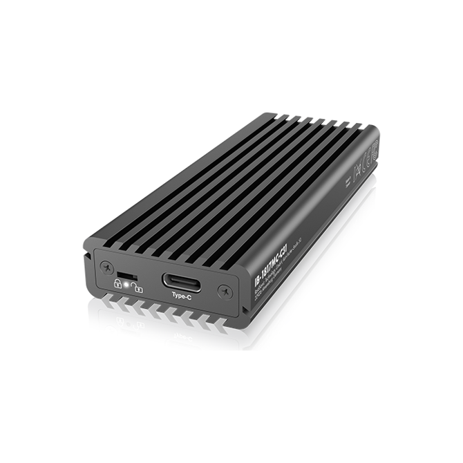 IcyBox IB-1817MC-C31 USB-C  in USB-A 3.1 ohišje za M.2 NVMe in SATA SSD z zaščito pred pisanjem 2