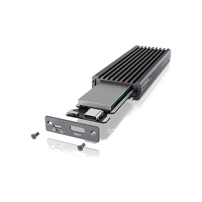 IcyBox IB-1817MC-C31 USB-C  in USB-A 3.1 ohišje za M.2 NVMe in SATA SSD z zaščito pred pisanjem 5