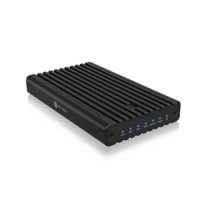 IcyBox IB-2817MCL-C31 ohišje za 2 NVME SSD-ja s USB-C in USB-A priključkom 3