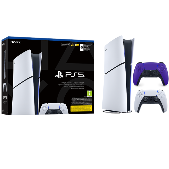 Igralna konzola PlayStation 5 Slim Digital, 825GB + dodaten kontroler (vijola) 2