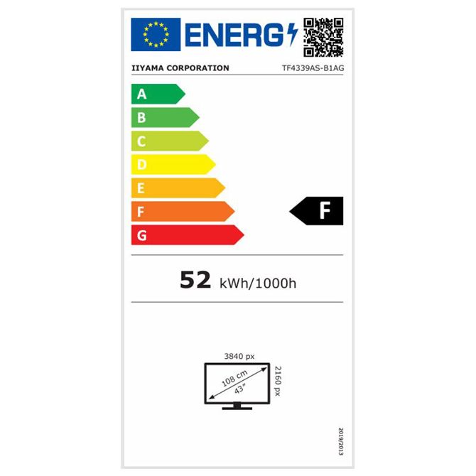 Interaktivni monitor IIYAMA ProLite TF4339AS-B1AG 108cm (42,5) 4K IPS 24/7 DP/HDMI zvočniki na dotik 5