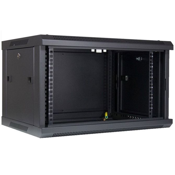 INTER-TECH SMA-6406 19 6U 600x450 črna zidna komunikacijska omara 2