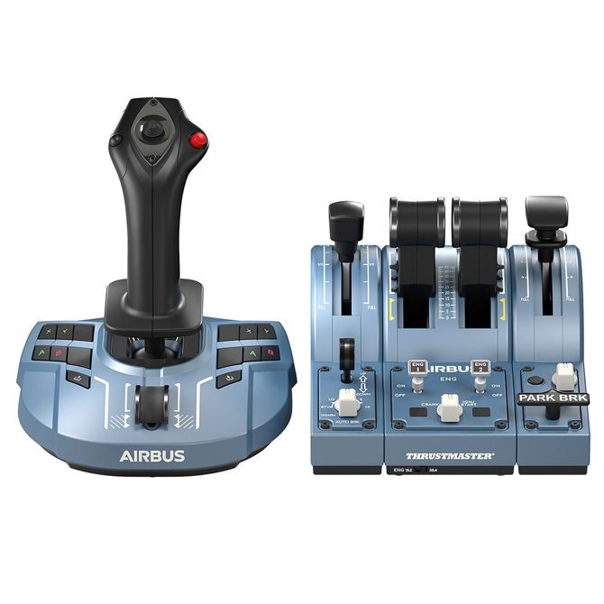 Joystick  Thrustmaster TCA Captain X Airbus Blue, HOTAS komplet, 4 osi, do 31 gumbov, magnetni H.E.A.R.T. senzorji, USB, za PC/Xbox 3