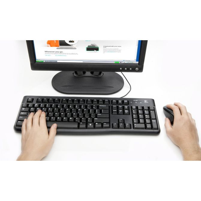 Slovenska tipkovnica Logitech K120, USB, črna 2