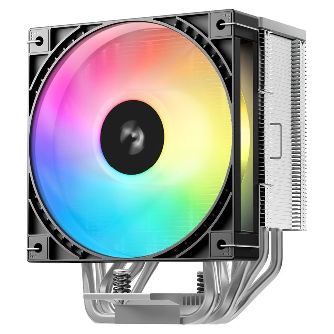 Hladilnik za računalnike DeepCool AG600 ARGB, zračno hlajenje, 6 toplotnih cevi, 120 mm ventilator, LED osvetlitev, podpora procesorjem Intel/AMD 2