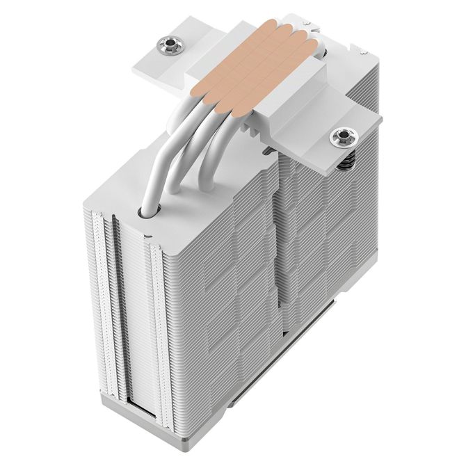 Hladilnik za računalnike DeepCool AK400 G2 WH, zračno hlajenje, 4 bakrene toplotne cevi, 120 mm tih ventilator, bela barva 5