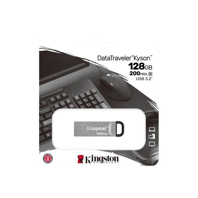 USB 128GB DJI DataTraveler Kyson, USB 3.2, hitrost branja do 200 MB/s, kovinsko ohišje, zanka za prenašanje 2