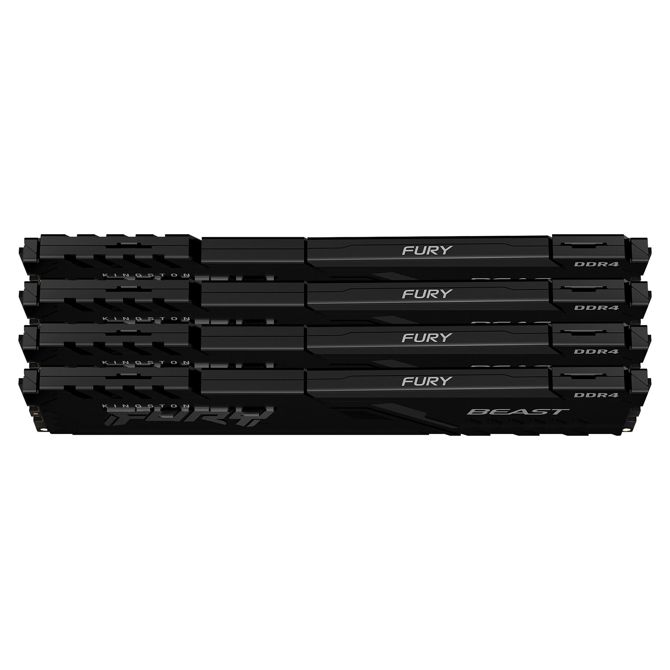 KINGSTON 64GB 3600MHz DDR4 CL18 DIMM komplet 4 kosov FURY Beast črne barve 2