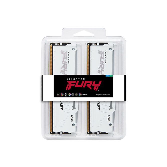 KINGSTON Fury Beast White RGB 32GB (2x16GB) 6000MT/s DDR5 CL30 KF560C30BWEAK2-32 ram pomnilnik 2