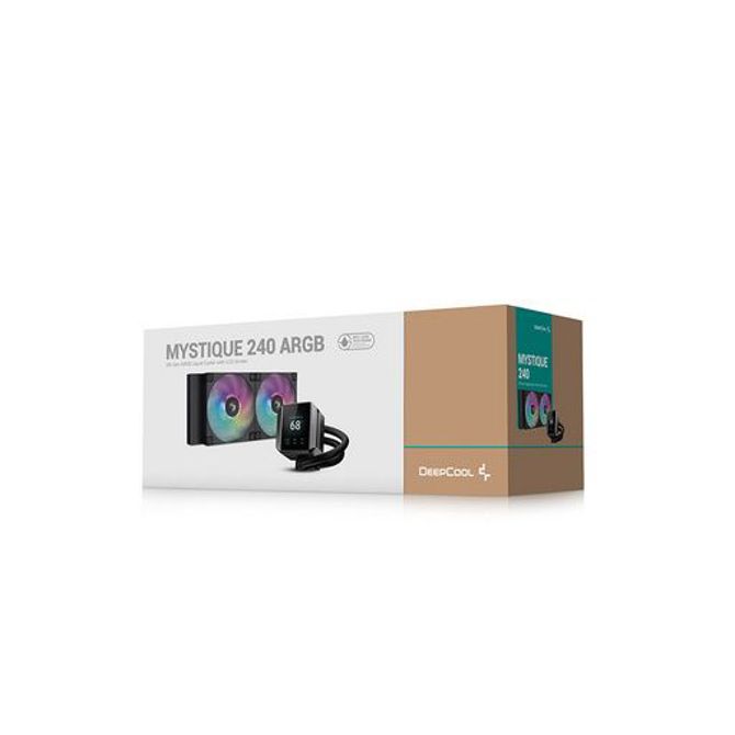 Komplet za tekočinsko hlajenje AIO Liquid Cooler DeepCool MYSTIQUE 240 ARGB, 240mm, RGB, LCD, črn 6