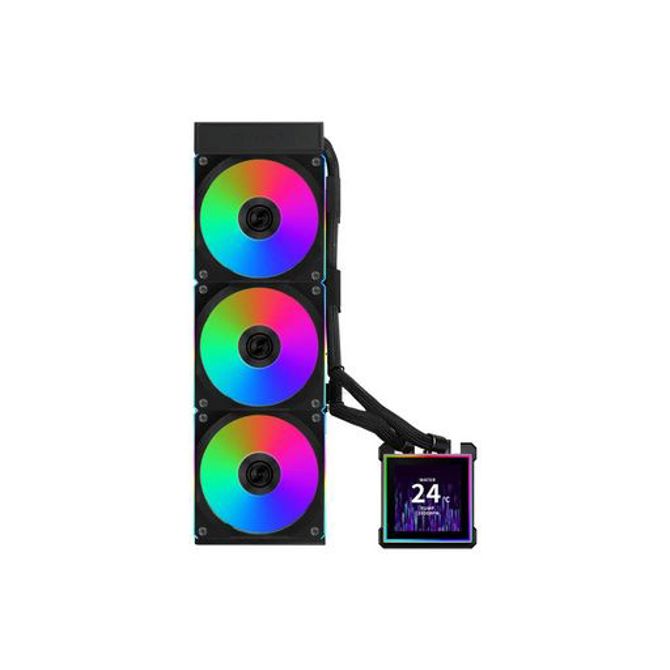 Komplet za tekočinsko hlajenje AIO Liquid Cooler Lian Li HydroShift II LCD-S 360CL, ARGB, črn 2