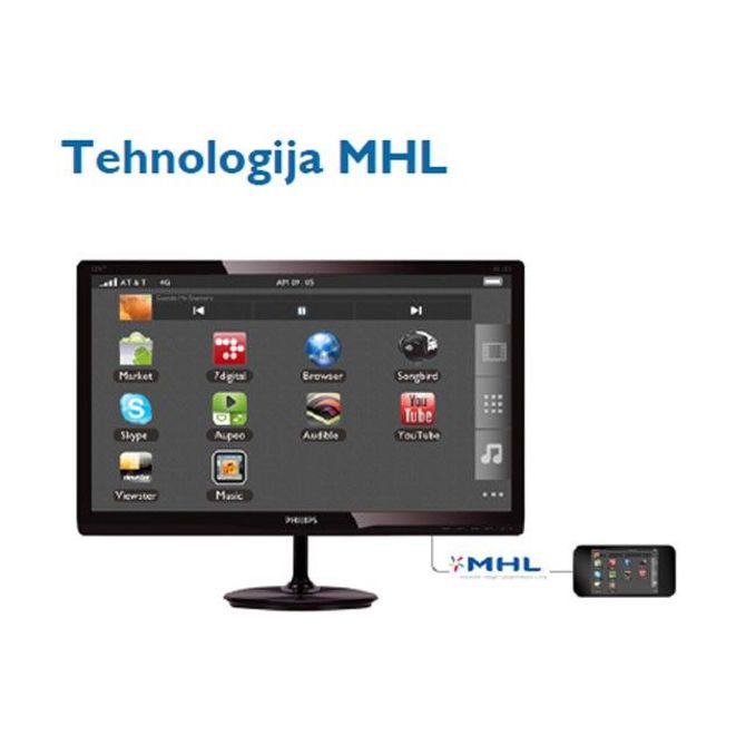 LCD monitor Philips 234E5QDAB s tehnologijo SmartImage Lite (23, MHL-HDMI/DVI-D/VGA) Serija E 2