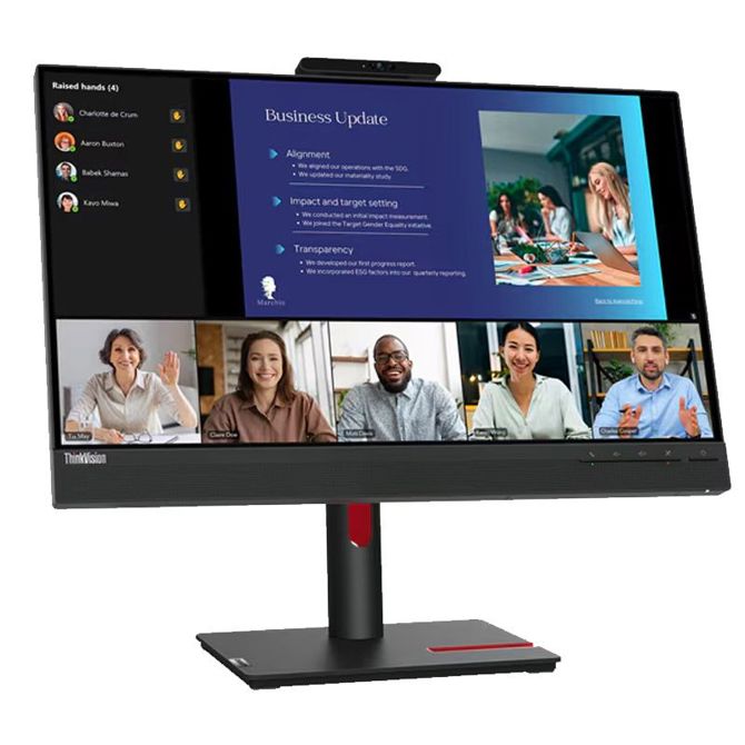 Monitor LENOVO ThinkVision T24v-30 60,45cm (23,8) FHD IPS 75Hz DP/HDMI/VGA zvočniki 2