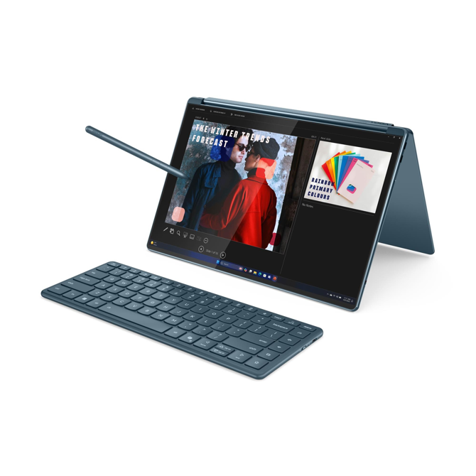 Prenosnik Lenovo Yoga Book 9 Intel Ultra 7-255H/32GB/SSD 1TB NVMe/2x 33,8 cm (13,3) 2.8K OLED 120Hz MT/UMA/Win11Home, Tidal Teal (83KJ0008RM) 2