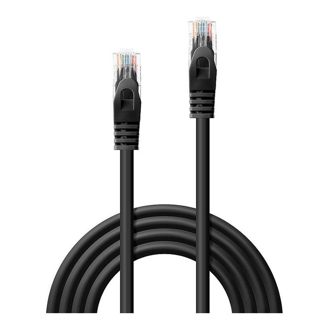 LINDY patch kabel Cat6 U/UTP Basic črn 3,00 m 3