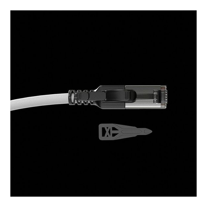LINDY patch kabel Cat.6A S/FTP siv 2m z rumeno žico 4