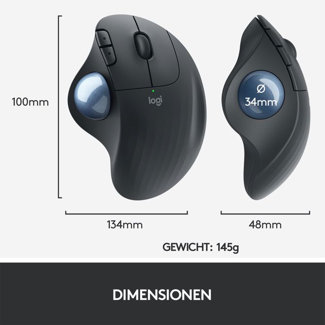 Brezžična sledilna krogla Logitech ERGO M575 Graphit 6