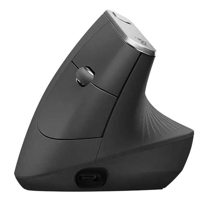 Miška Logitech ergonomska cordless MX VERTICAL bluetooth, unifying, USB-C 4