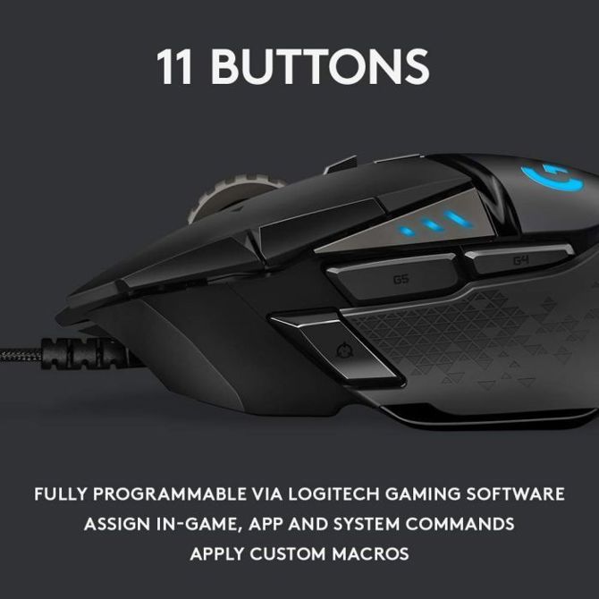 Miška Logitech Gaming G502 Hero LED 4