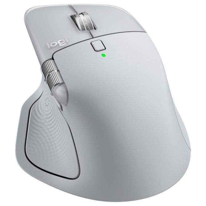 Brezžična miška Logitech MX Master 4, ergonomska, visoka natančnost, večnapravna povezava, svetlo siva 5