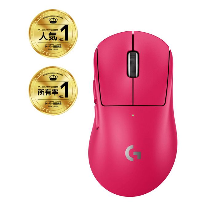 Miška Logitech PRO X SUPERLIGHT 2 DEX optična, brezžična, 44000 DPI, 60 g, polnilna, magenta 2